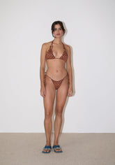 BRIGITTE HERRINGBONE BIKINI TOP